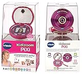 Vtech - kidizoom pixi, Doble cámara compacta de Bolsillo para Hacer Fotos, selfis y vídeos, Tapa abatible, Juegos, filtros y música mp3 (80-520322)
