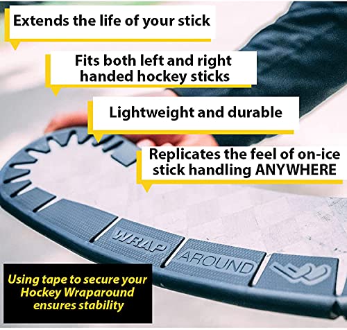 Hockey Wrap Around Stick Blade Protector - Hockey Training Equipment For Off Ice Practice - Accessories, Gear (White, 3 Pack) #TOP2