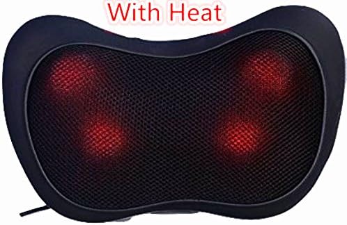 The Quality Life Kneading Massage Cushion Car Shiatsu Pillow with Heat (Black)