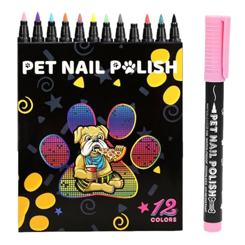 犬用マニキュアセット、ネイルアートペイントペン | 犬用マニキュアセット犬ペット用ポーランドネイルアートペン - 犬、猫、オウム、ウサギ、その他のペット用の速乾性ネイルアートマニキュア