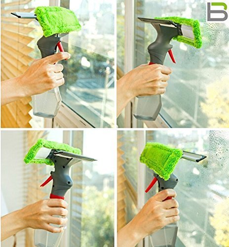 4square Dreamworld 3 in1 Glass Cleaning Wiper Brush Sponge for Car Windshield Windows (Random Color) 1