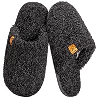 FHILEPON House Slippers for Women Comfy Faux Fur Memory Foam Bedroom Shoes Slip On Slides for Indoor Outdoor Use