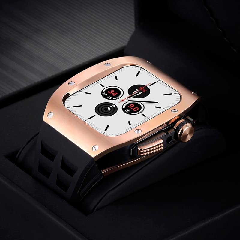 Kit de modification Apple Watch en acier inoxydable | Boîtier de luxe 45mm - 4