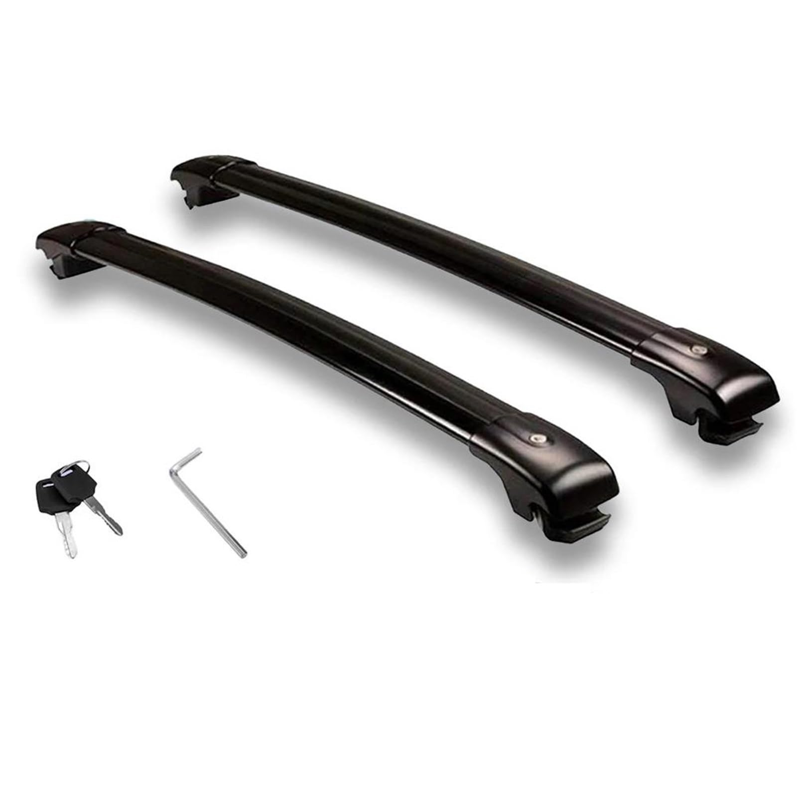 Barras de techo para VW Touareg 2011-2018 de aluminio negro con llaves 8