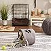 Bone Dry Pet Storage Collection Collapsible Bin, Small Round, Gray