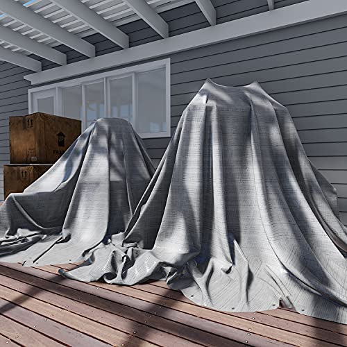 Flash Deals - 70% OFF TANG Sunshades Depot 20 x 30 Feet Heavy Duty 10 Mil Waterproof Silver Poly Tarp Multi Purpose Waterproof Poly Tarp Cover Reinforced Rip-Stop with Grommets