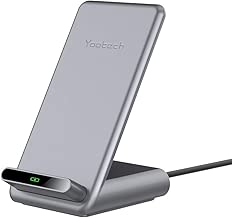 Yootech 7.5W/10W/15W Fast Wireless Charger,7.5W Wireless Charging Stand Compatible with iPhone 11/11 Pro/11 Pro Max/Xs MAX/XR/XS/X/8,10W for Galaxy Note10/S10/S9,15W for LG V30/V35/G8(No AC Adapter) - coolthings.us