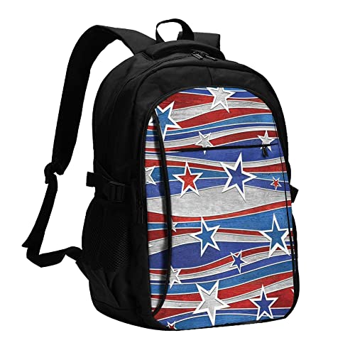 Sac à dos ordinateur portable avec USB et motif Husky pour homme et femme ados