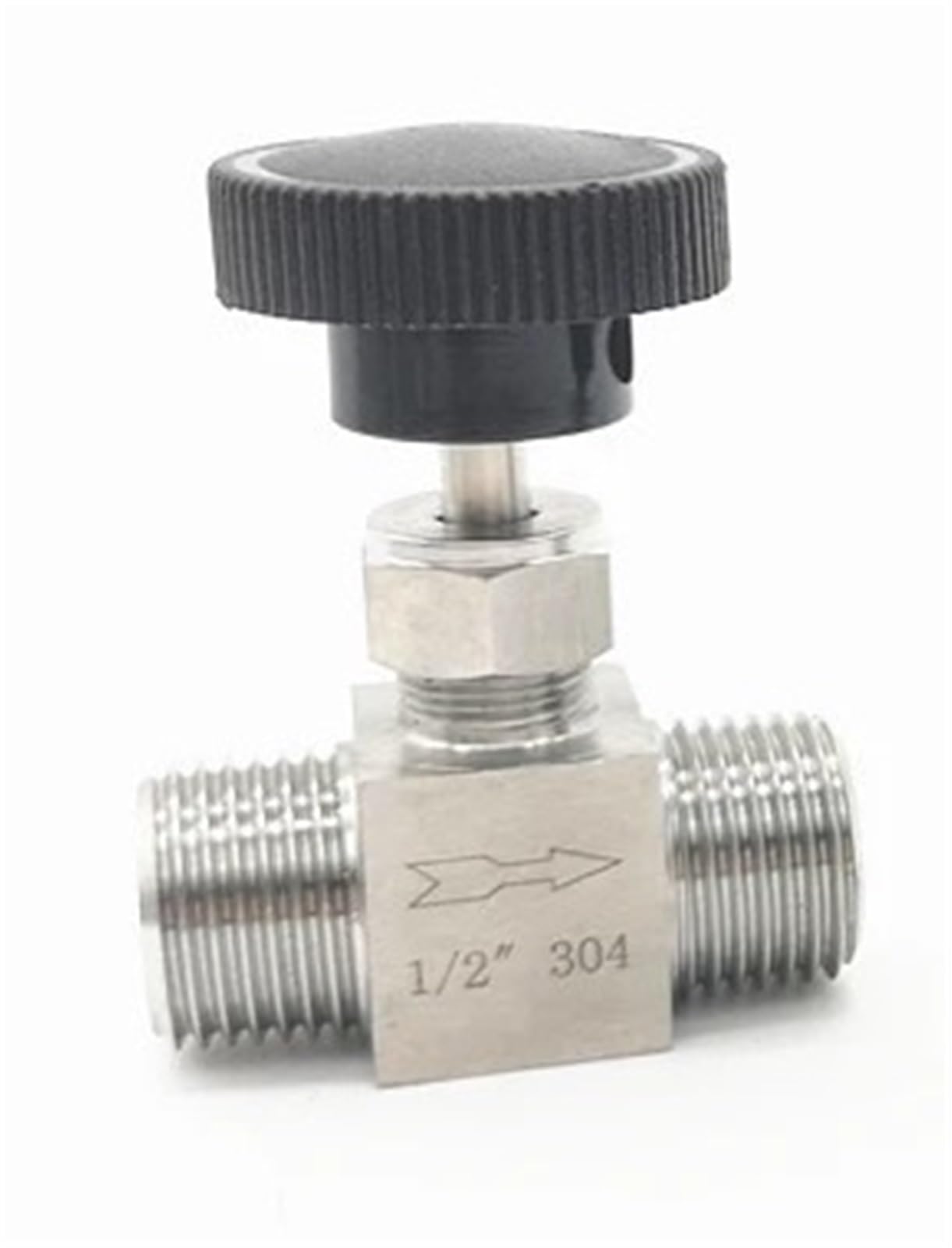valvola limitatrice pressione Valvola di Sovrappre 1/8" 1/4" 3/8" 1/2" BSP Filettatura maschio uguale Valvola a spillo di intercettazione del controllo del flusso in acciaio inossidabile SS 304(1/2")