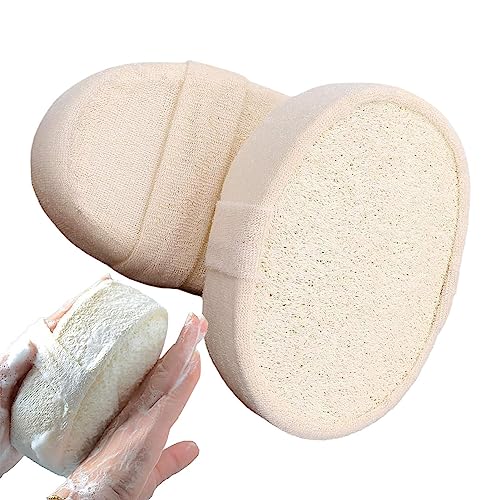 Esponja exfoliante corporal de luffa, 2 unidades, esponja exfoliante de aire suave | Accesorios de baño para el cuidado de la piel - Estropajo de baño para piernas, cuello, espalda, pecho