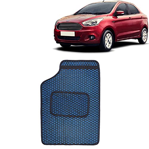 Image of Kingsway Dotted Style Designer car mats of Heavy Quality for Ford figo Aspire (Set of 5, Blue Color, PVC)