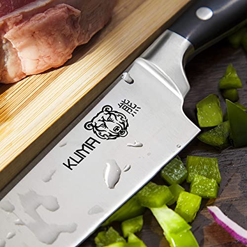 Kuma Multi Purpose Chefs Knife - Pro Bolster Edition - 8 Inch Blade For Carving, Slicing & Chopping - Great Ergonomic Handle - Professional Kitchen Knives #TOP7