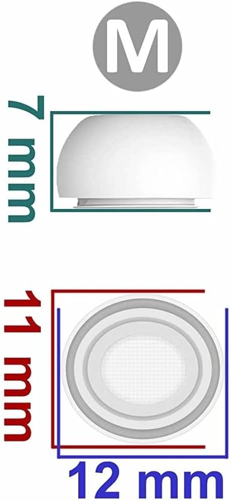 Ear Tips Replacement for AirPods Pro,JNSA Air Pods Pro Covers Air Pods Pro Earbuds Tips Ear Cap Ear Gel Silicone Eartips 3 Pairs, Medium Size, White M image 2
