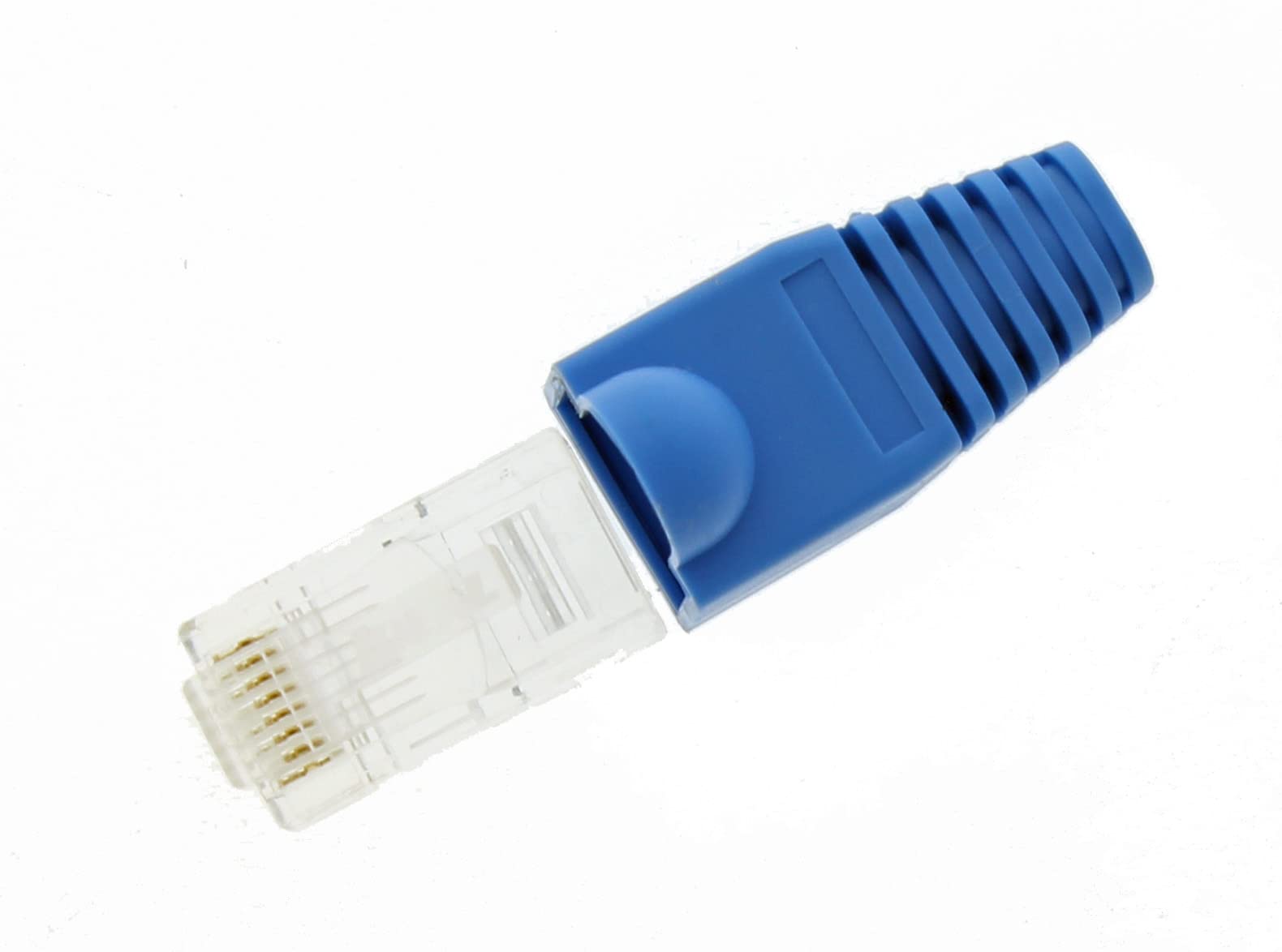 Inc. 85-380 RJ-45 Snagless Strain Boots, para cables de par trenzado CAT5e, CAT6, cable de 0.217 in, azul, 25 botas 2