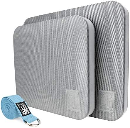 XPRT Fitness Non Slip Foam Exercise Mat with Free Yoga Strap Extra Large XL 19.7'' x 15.75''