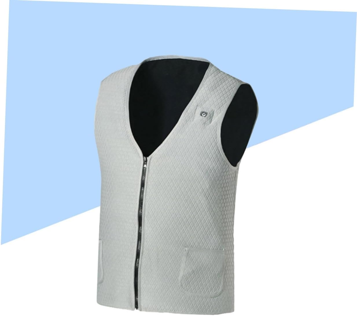 Usb Rechargeable Heated Vest for Women Men Warm Jacket Electric Vest for Cold Weather Grey