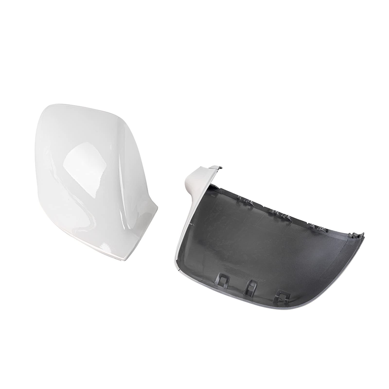 specchietto retrovisore Per VW Per Volkswagen Per Transporter T5 .1 T6 2 Per Pezzi Specchietto retrovisore laterale per auto lucido Coperchio di ricambio(Bianco)