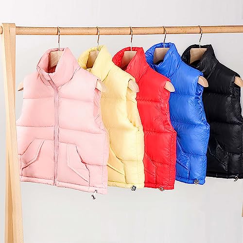 Boys Girls Vest Puffer Quilted Jacket Sleeveless Puffy Down Vest Zipper Kids Lightweight Warm Waistcoat Winter Clothes Pocket3