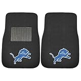 FANMATS - 20600 NFL - Detroit Lions Embroidered Car Mat Set - 2 Pieces 17'x25.5'