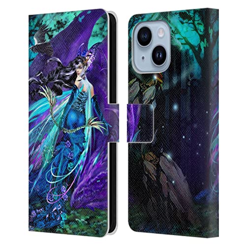 Étui portefeuille iPhone 14 Plus en cuir Ruth Thompson Sagittaire Dragons