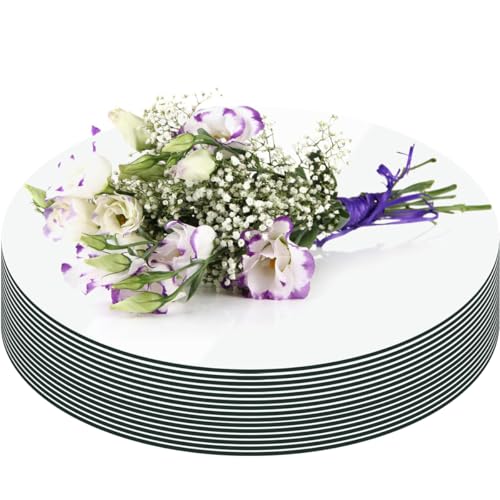 15PCS Round Acrylic Mirror Plates for Centerpieces, 6" Circle Mirror Tray for Wedding Table Decoration, Party Event Table Supplies, Candle Plate Floral Vase Display, Dessert Banquet Table Centerpiece