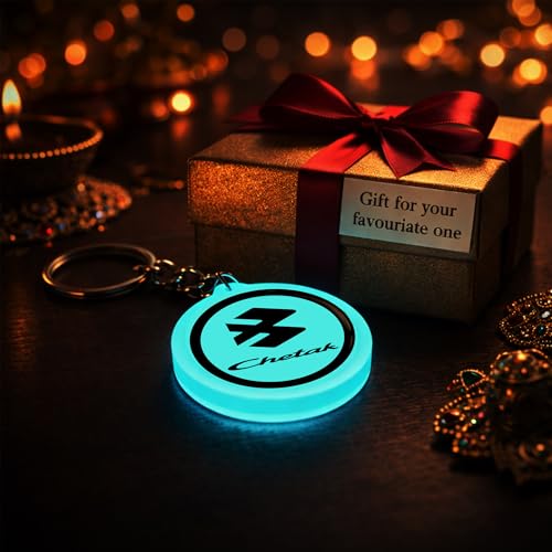 Image of Mi Glow Store Glow in Dark Keychain for Bike Men | Gift for Man | Bike Accessories | Charges in Light Glows in Dark | Key chain for Bike