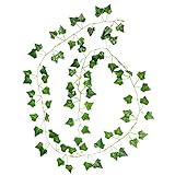 1 PC 210cm Artificial Green Plants Hanging Ivy Leaves Radish Seaweed Grape Fake Flowers Vine Home Garden Wall Party Decoration