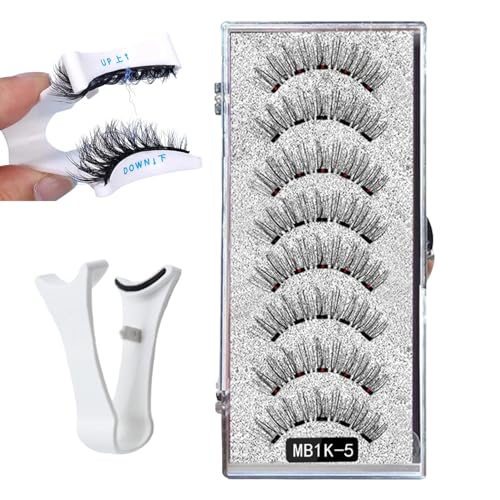 Ciglia magnetiche riutilizzabili, ciglia finte magnetiche | Ciglia magnetiche morbide, senza bisogno di colla o eyeliner,Kit ciglia magnetiche, 2 paia di ciglia finte riutilizzabili per una tenuta dur