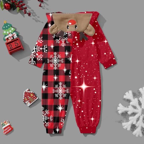 Christmas Family Pajamas Sets, Christmas Printed Pattern Matching Drop Shoulder Lightweight Sleepwear Pjs4