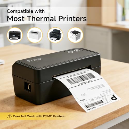 Image of Thermal Shipping Labels 4x6, 500 Sheets Fanfold Direct Thermal Labels, Perforated & Strong Adhesive Mailing Labels Compatible with Rollo, MUNBYN, Nelko, Zebra Printer (Commercial Grade)