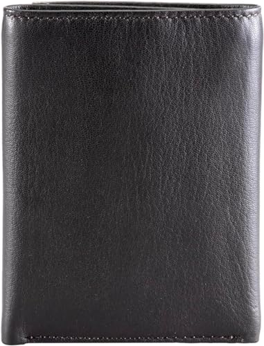 Alba Classic Trifold Nappa Leather Wallet For Men II Handmade II Minimalist II RFID Protected (Dark Brown)3