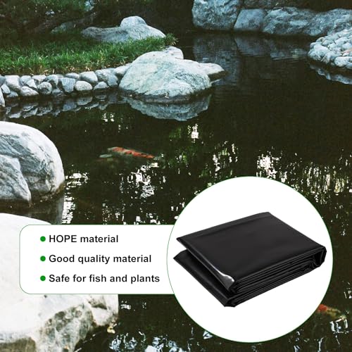 Nqeuepn 1016460 7X10Ft Pond Liner, 8 Mil Thick Hdpe Pond Liner Fish Pond Liner Outdoor Preformed Pond Kit For Outdoor Ponds Small Ponds, Pool, Fountain, Garden Waterfall Plastic Tub Accessories thumb #2