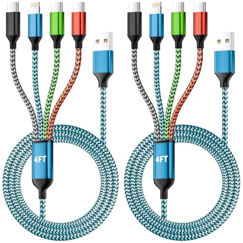 Save on 2-Pack 4-in-1 Multi Charging Cables with Code 8MUWZVJF