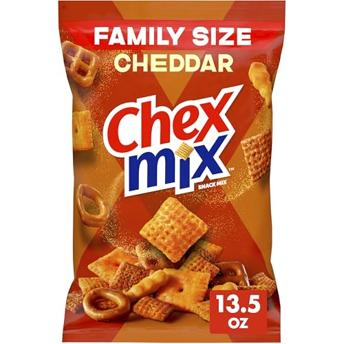 Chex Mix Cheddar Snack Mix, Savory Snack Bag...