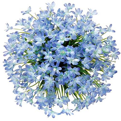 8 Bundles Artificial Daffodils Flowers Outdoor Artificial Flowers UV Resistant Fake Flowers Faux Flowers Shrubs for Indoor Outside Garden Porch Window Box Home Office Wedding Decor image 6