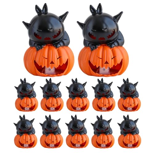 Velas de calabaza LED parpadeantes con diseño eléctrico seguro de 12 piezas