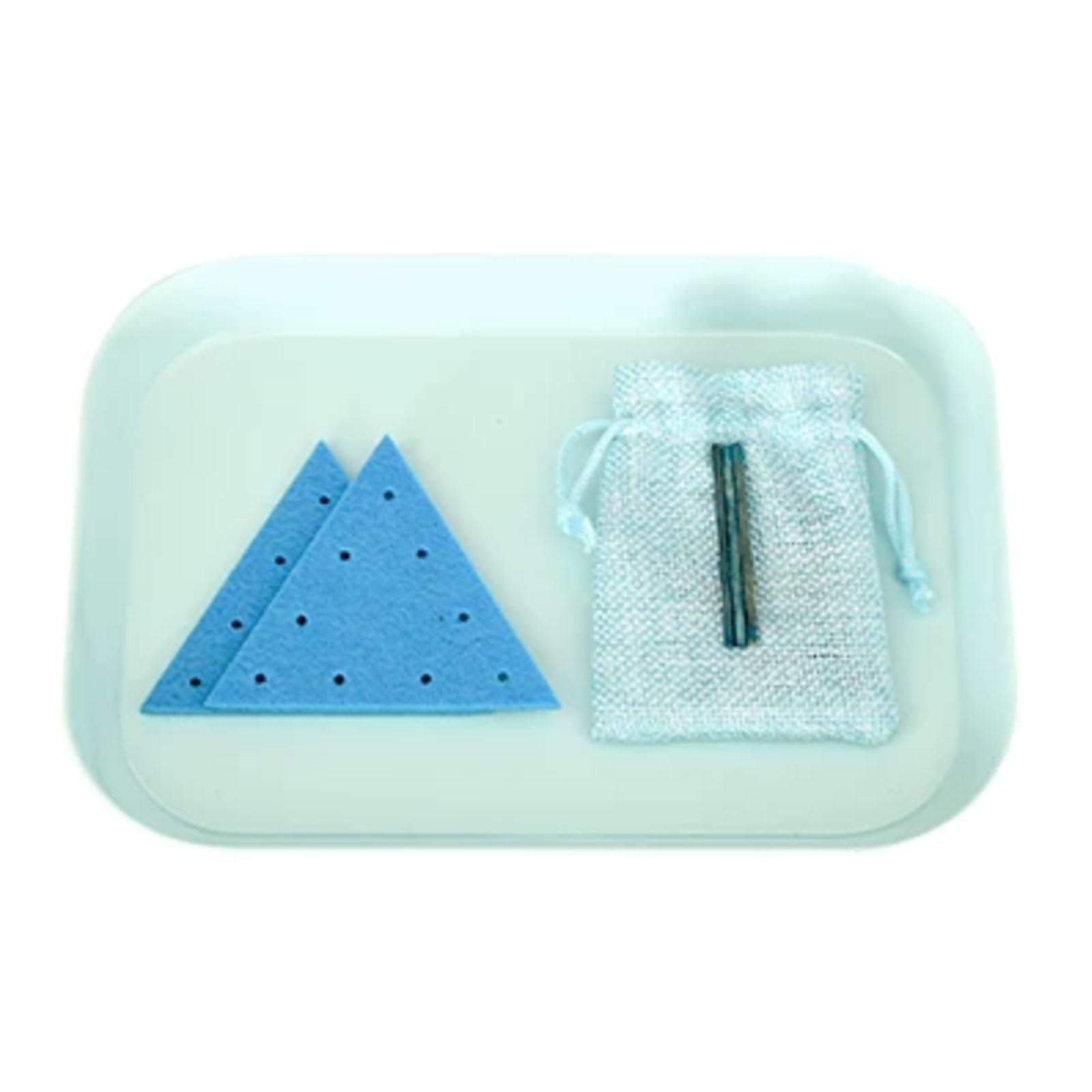 ttnmrc Montessori Pegging Board Toy, Geometric Shape Pegboard Set with Wooden Sticks, Hand-Eye Coordination Fine Motor Skills,cyan
