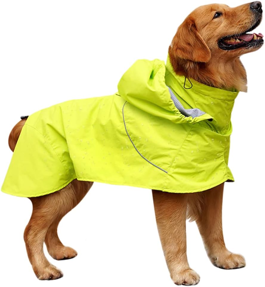 BESPORTBLE Nylon Pet Rain Jacket Hood Dog Rain Coat Rainwear for Dogs Comfortable and Stylish