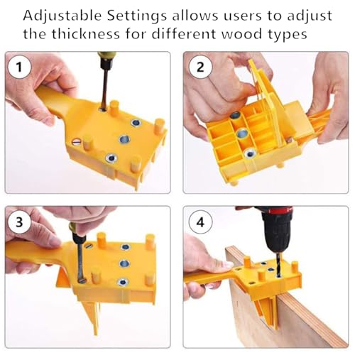 NIYATA 44 Pcs Dowel Jig Kit, Wood Dowel Jig Set,Self Centering Dowelling Jig, Woodworking Drill Guide Set for 6/8/10mm,Durable Doweling Hole Saw Tools for Precision Drilling and Easy Use 5 NIYATA 44 Pcs Dowel Jig Kit, Wood Dowel Jig Set,Self Centering Dowelling Jig, Woodworking Drill Guide Set for 6/8/10mm,Durable Doweling Hole Saw Tools for Precision Drilling and Easy Use - Image 5