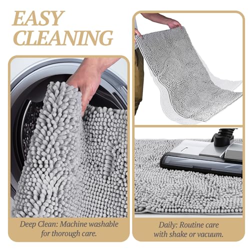 Image of Vivaglory 35 inchx 25 inch Large Litter Mat for Litter Trapping, Waterproof Microfiber Cat Litter Catcher Rug, Super Soft for Cat's Paws, Easy to Clean, Beige