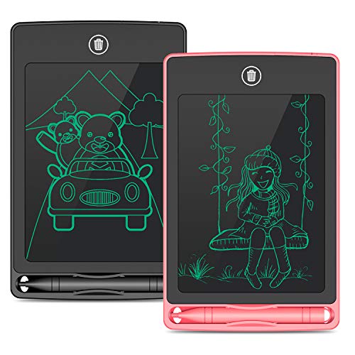 TECBOSS LCD Writing Tablet 2 Pack, Erasable Electronic Digital Drawing Pad Doodle Board Gift for Kids Adults Home School Office
