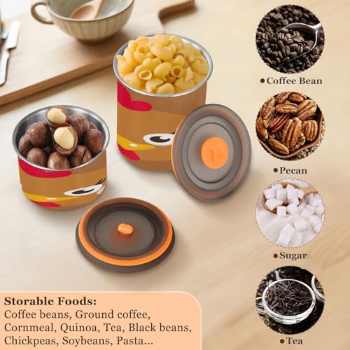 Contenedor hermético de acero inoxidable para café 17oz miniatura 5