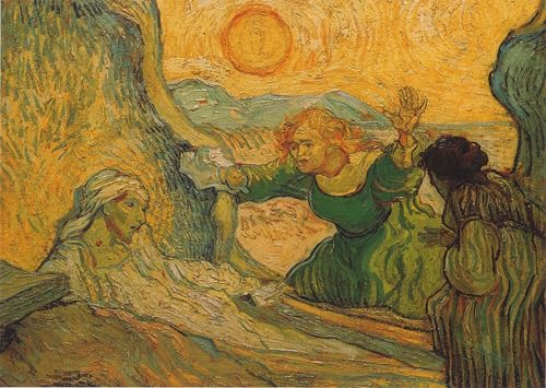 La Résurrection de Lazare tableau mural vintage pour habiller un grand mur vide 60x90