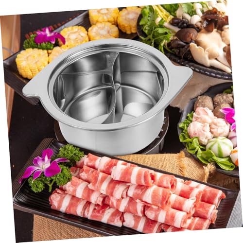 Marmite hotpot anti-corrosion 16 cm à double compartiment durable - 3