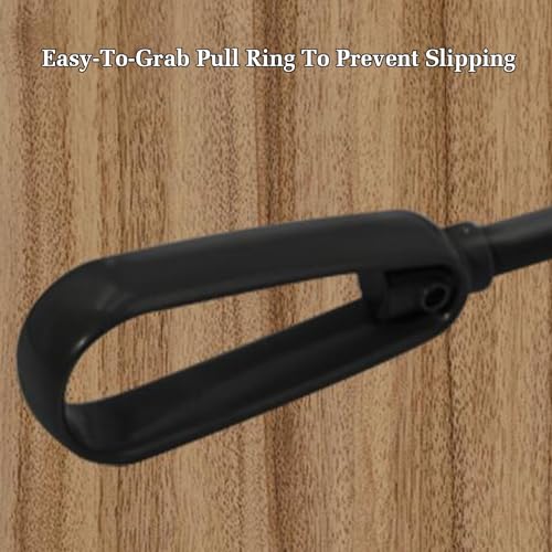 Tringle de penderie extensible rabattable 500-1050mm, rail de levage garde-robe gris - 5