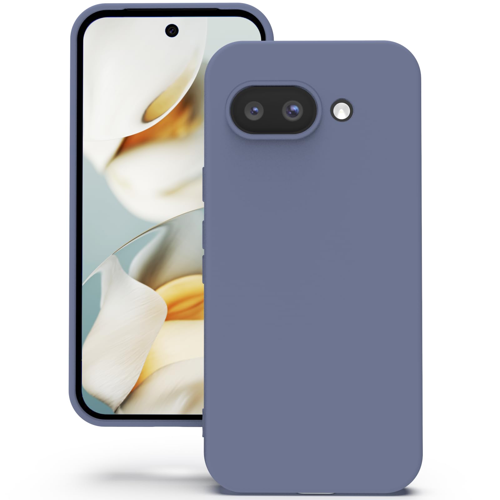 YATWIN Silicone Back Case for Google Pixel 9A, Soft-Touch Phone Back Cover for Google Pixel 9A - Lavender Grey