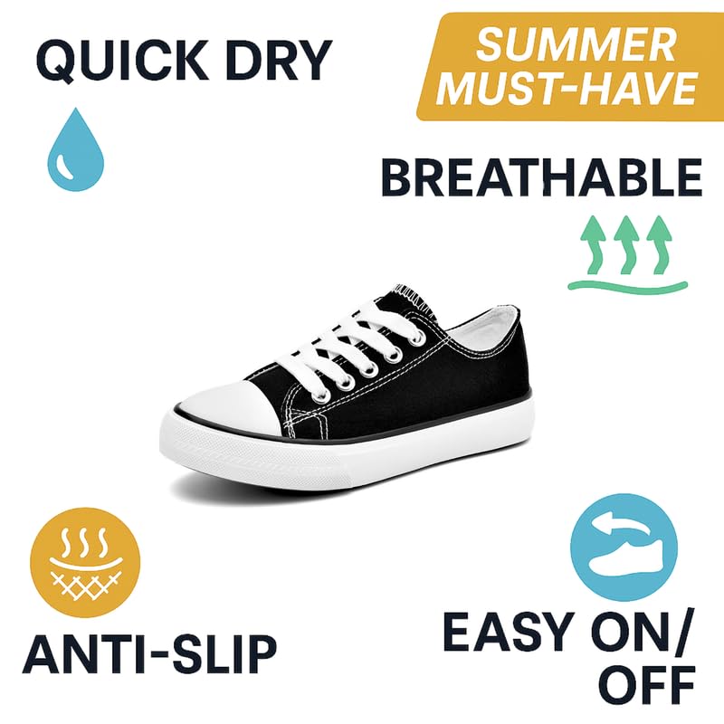 Toddler Canvas Sneakers, Non-Slip & Durable Sports Shoes for Boys & Girls, Cushioned, Breathable Kids Sneakers2