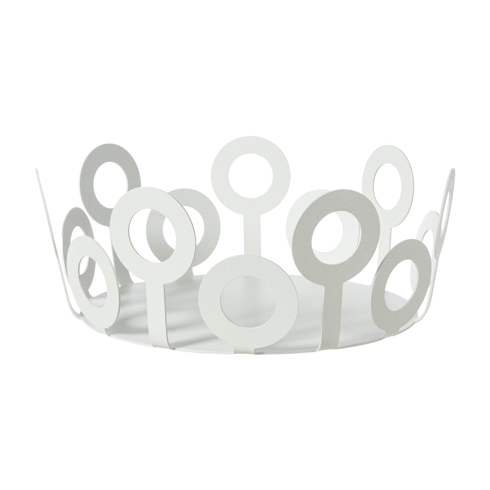 Arti & Mestieri Bollicine - Centrotavola piccolo di Design 100% Made in Italy - in Ferro, ⌀ 22,5cm, 10h cm (Bianco Marmo)