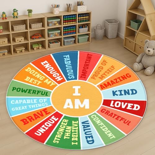 Emotions Mat Rug Amazon.com: Wheel of Feelings and Emotions Round Rug, Mental Health ...