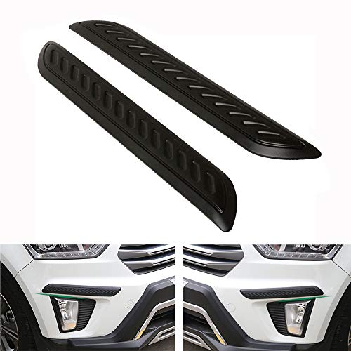 ZaCoo 2 Pack Car Bumper Guard Auto Body Bumper Guard Anti-Scratch Protector Thicken Soft Rubber Strip for Front/Rear Bumper 15.8" x 2" Black